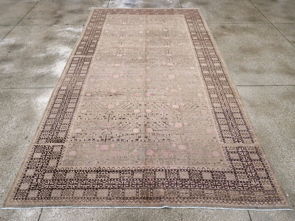 Vintage East Turkestan Khotan Carpet, No.18426 - Gss
