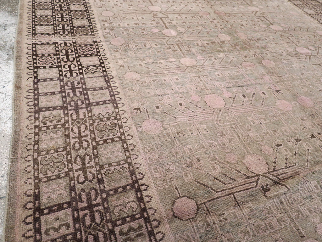 Vintage East Turkestan Khotan Carpet, No.18426 - Gss