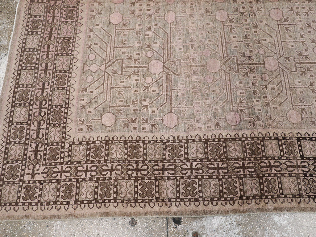 Vintage East Turkestan Khotan Carpet, No.18426 - Gss