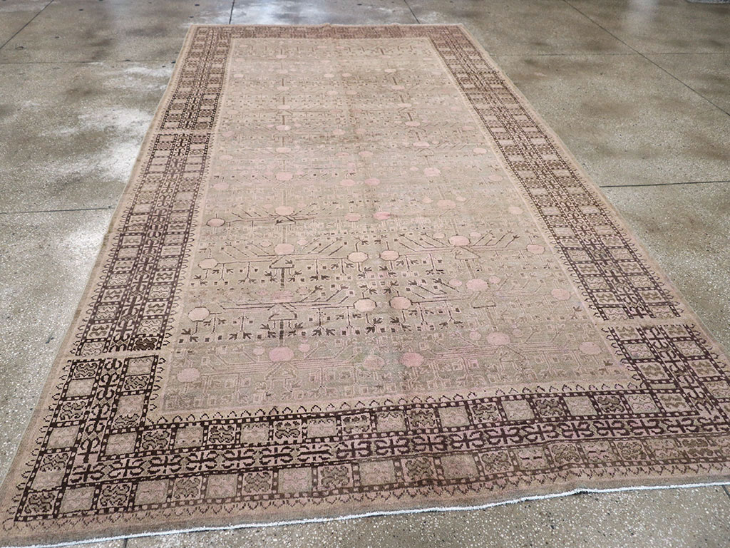 Vintage East Turkestan Khotan Carpet, No.18426 - Gss