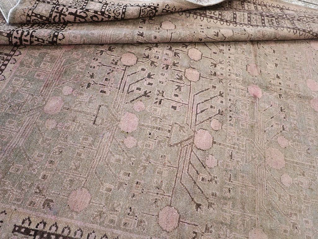 Vintage East Turkestan Khotan Carpet, No.18426 - Gss