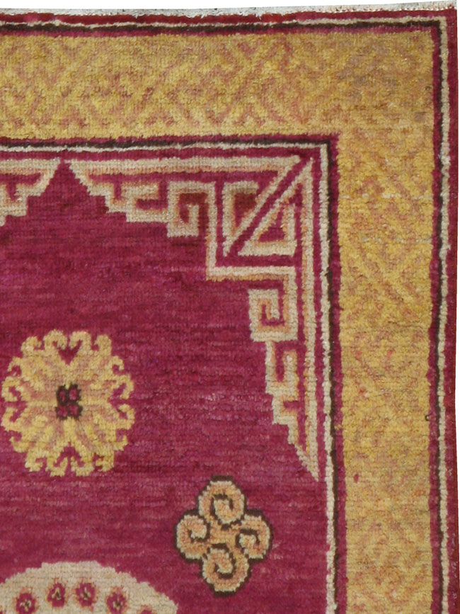 Antique East Turkestan Khotan Rug, No.18429 - Gss