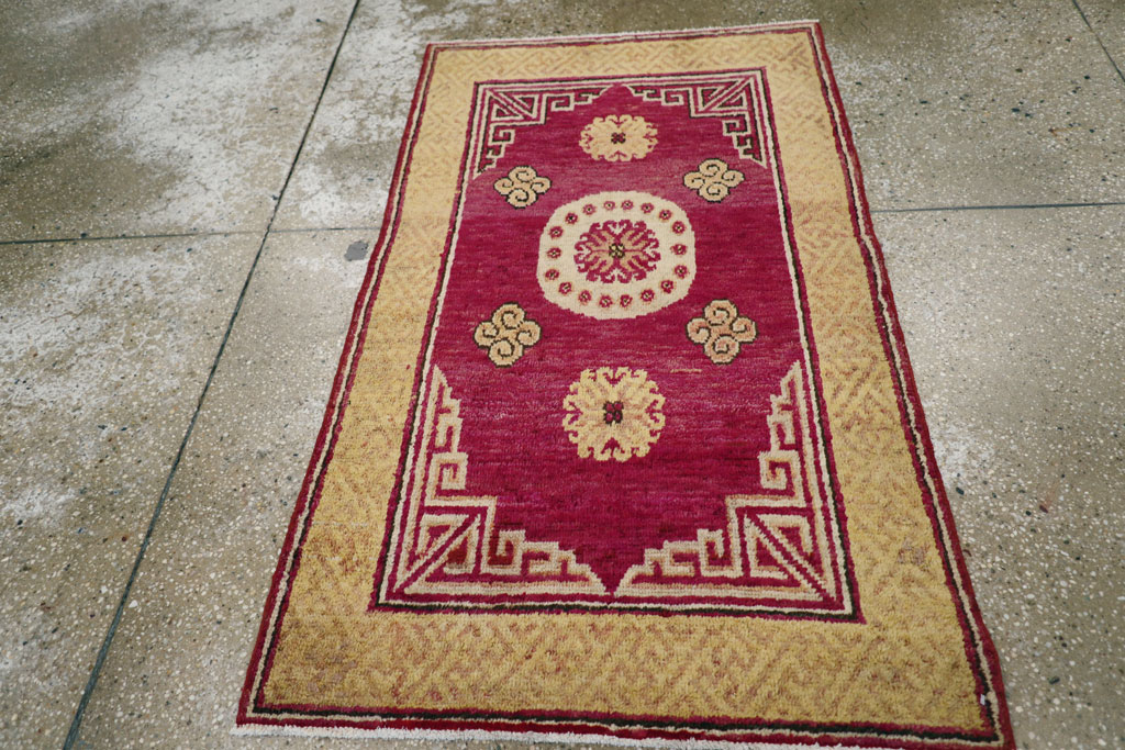 Antique East Turkestan Khotan Rug, No.18429 - Gss