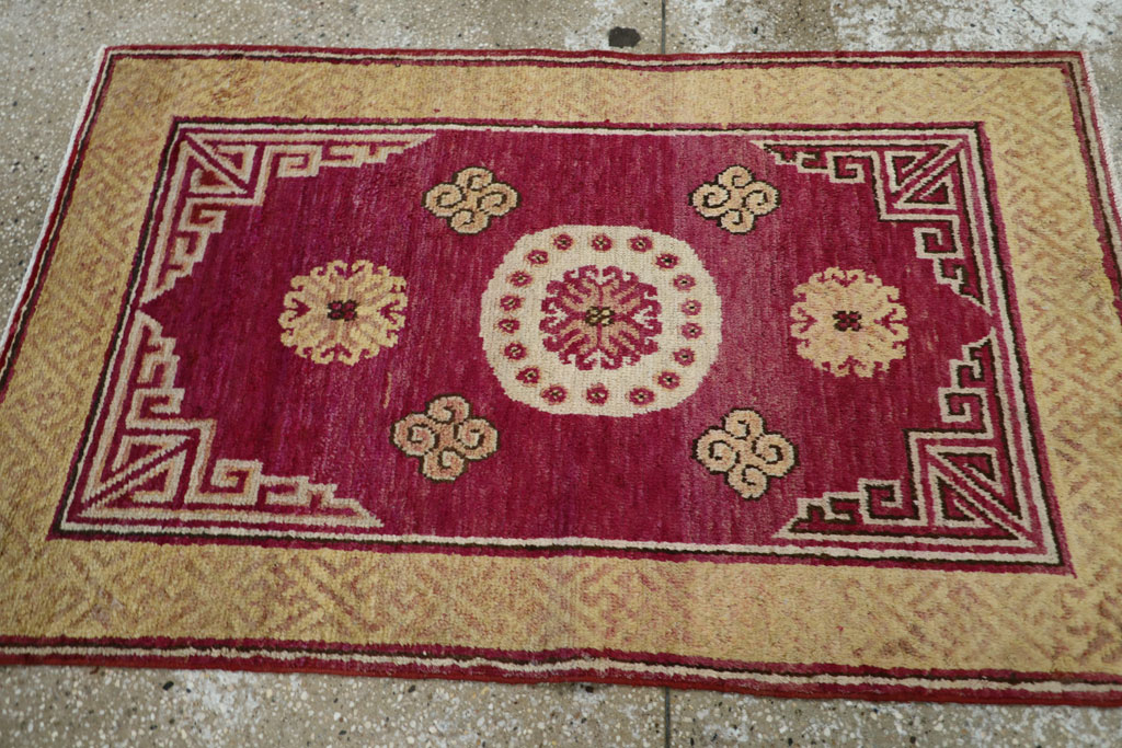 Antique East Turkestan Khotan Rug, No.18429 - Gss