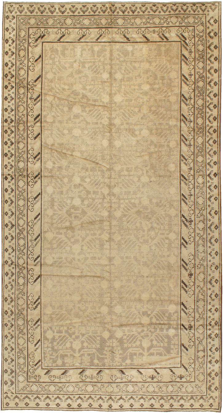 Vintage East Turkestan Khotan Carpet, No.18439 - Gss