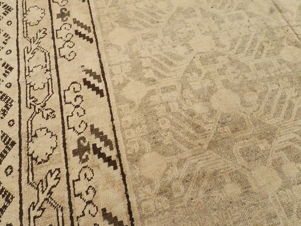 Vintage East Turkestan Khotan Carpet, No.18439 - Gss