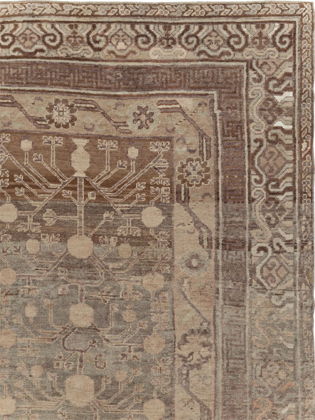 Vintage East Turkestan Khotan Carpet, No.18441 - Gss