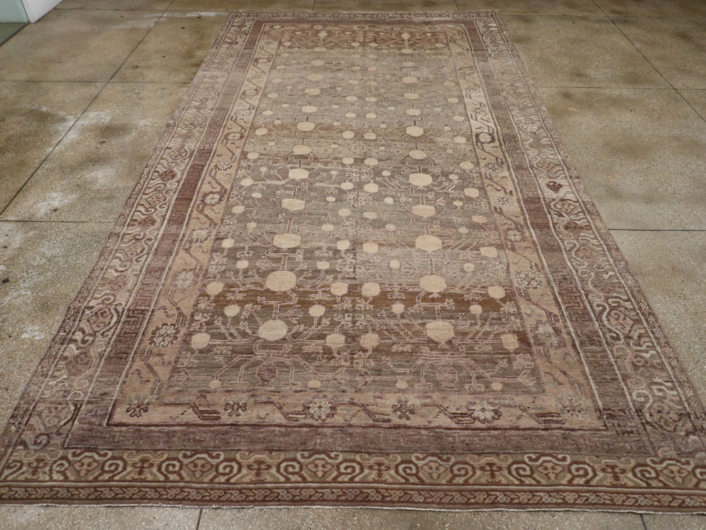 Vintage East Turkestan Khotan Carpet, No.18441 - Gss