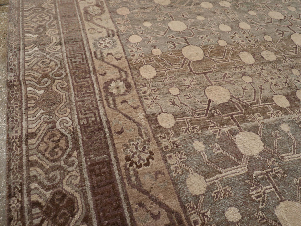 Vintage East Turkestan Khotan Carpet, No.18441 - Gss