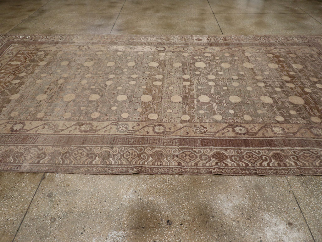 Vintage East Turkestan Khotan Carpet, No.18441 - Gss