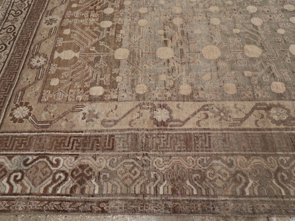 Vintage East Turkestan Khotan Carpet, No.18441 - Gss