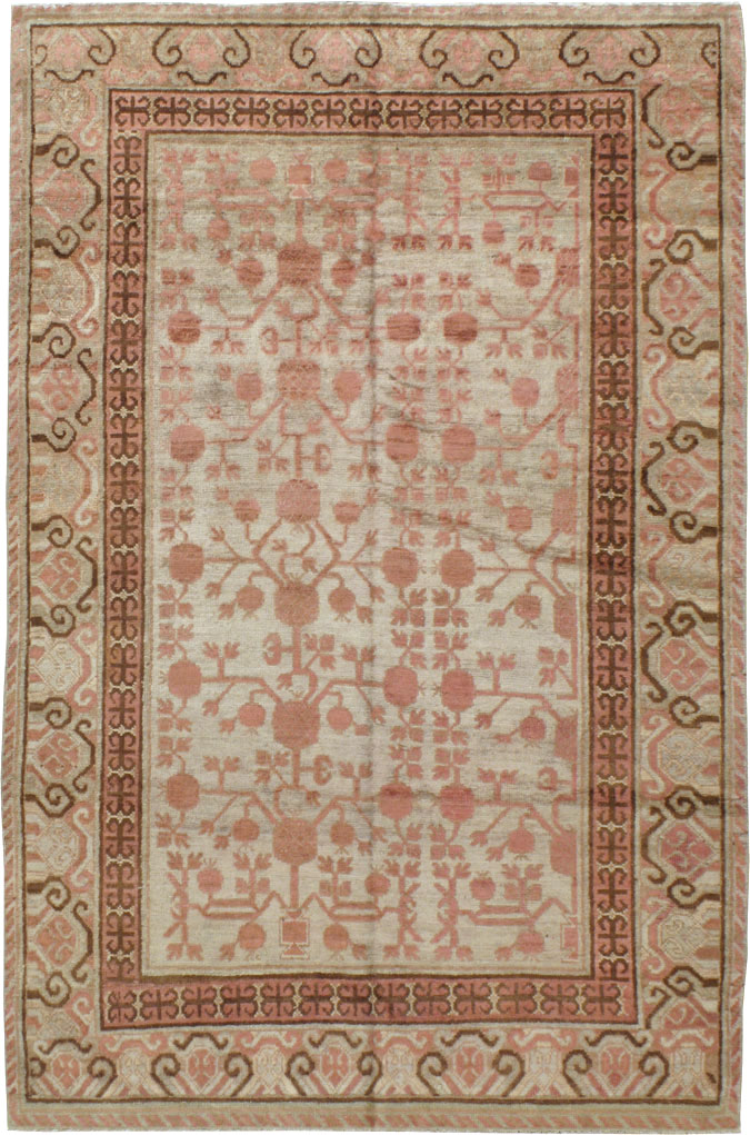 Vintage East Turkestan Khotan Rug, No.18442 - Gss