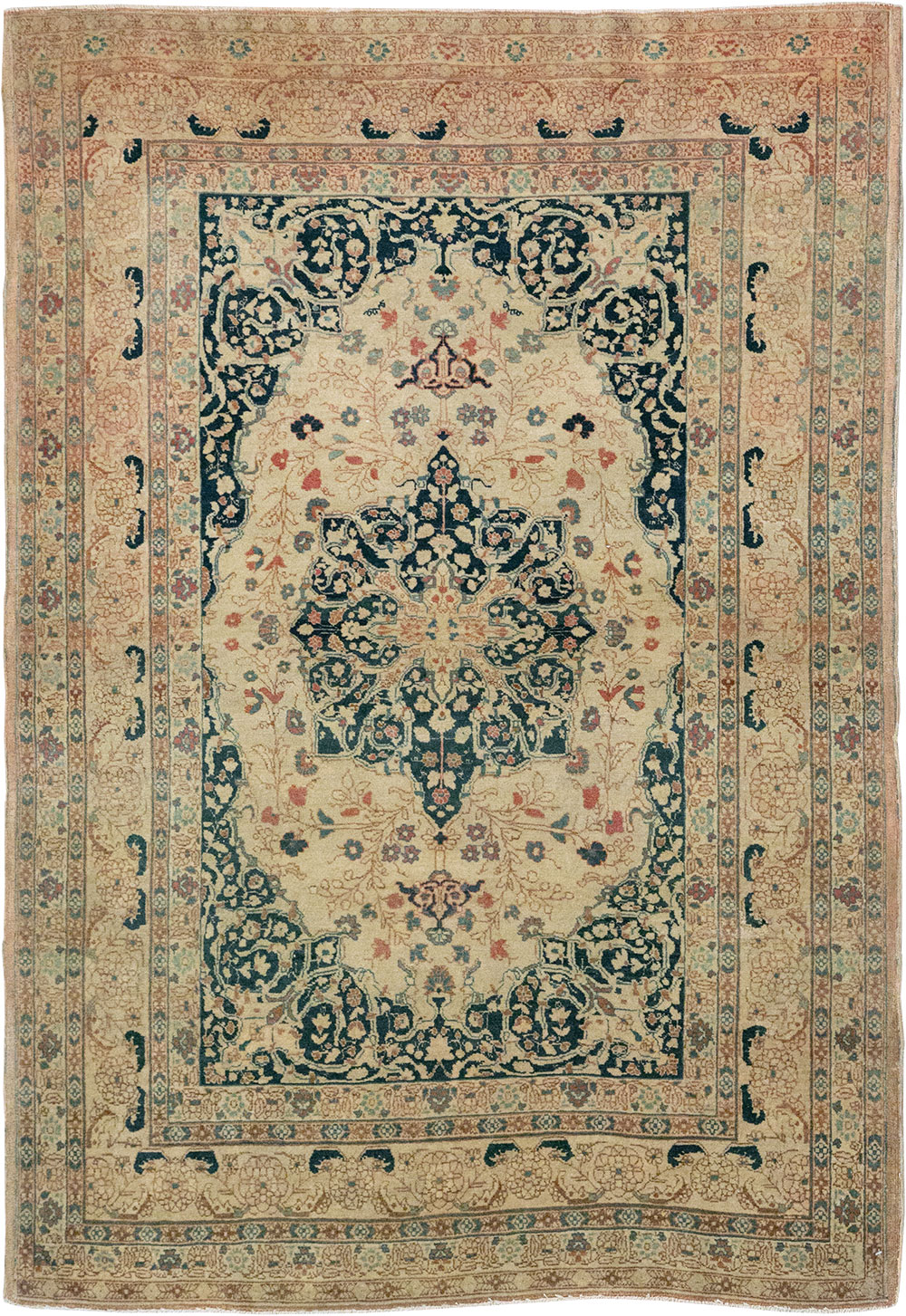 Antique Persian Tabriz Hagi Jalili Rug, No.18474 - Gss
