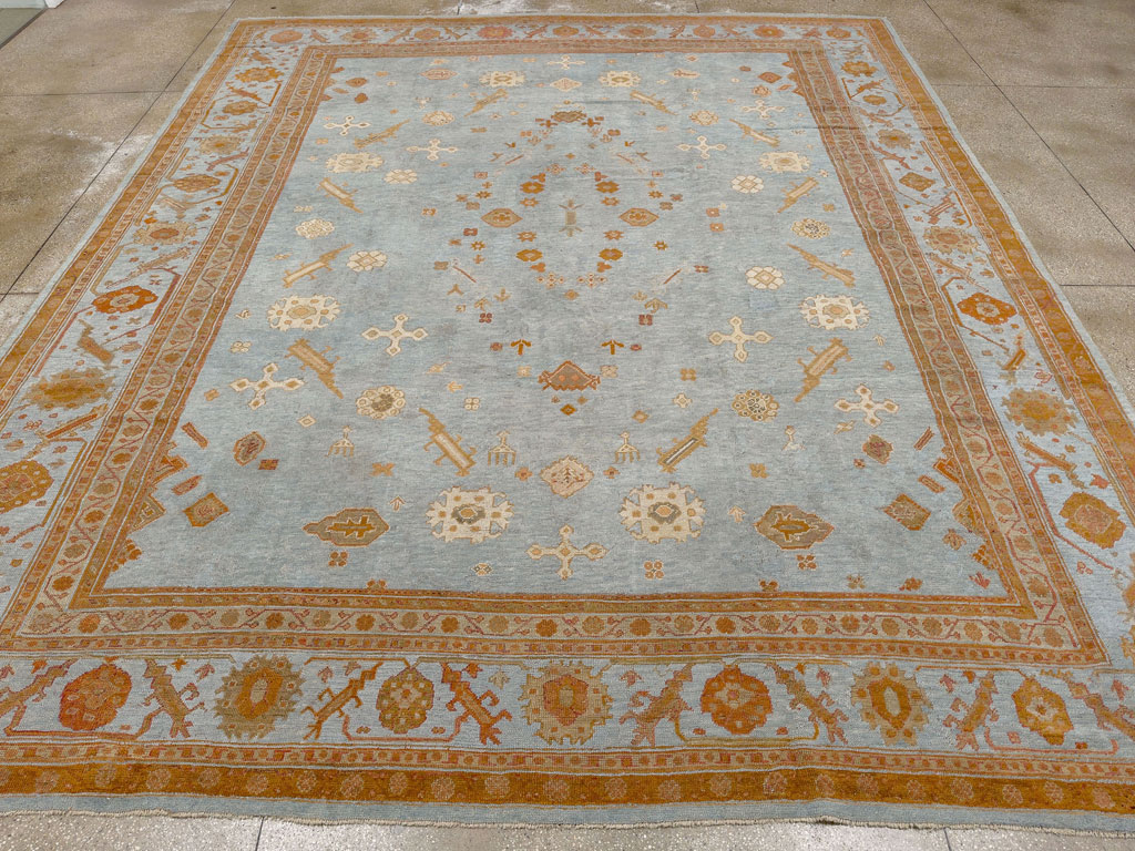 Antique Turkish Oushak Large Room Size Carpet, No.18485 - Gss