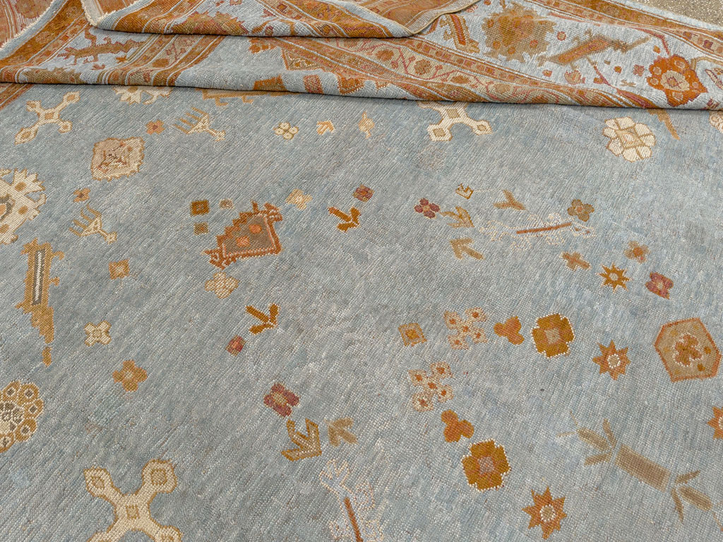 Antique Turkish Oushak Large Room Size Carpet, No.18485 - Gss
