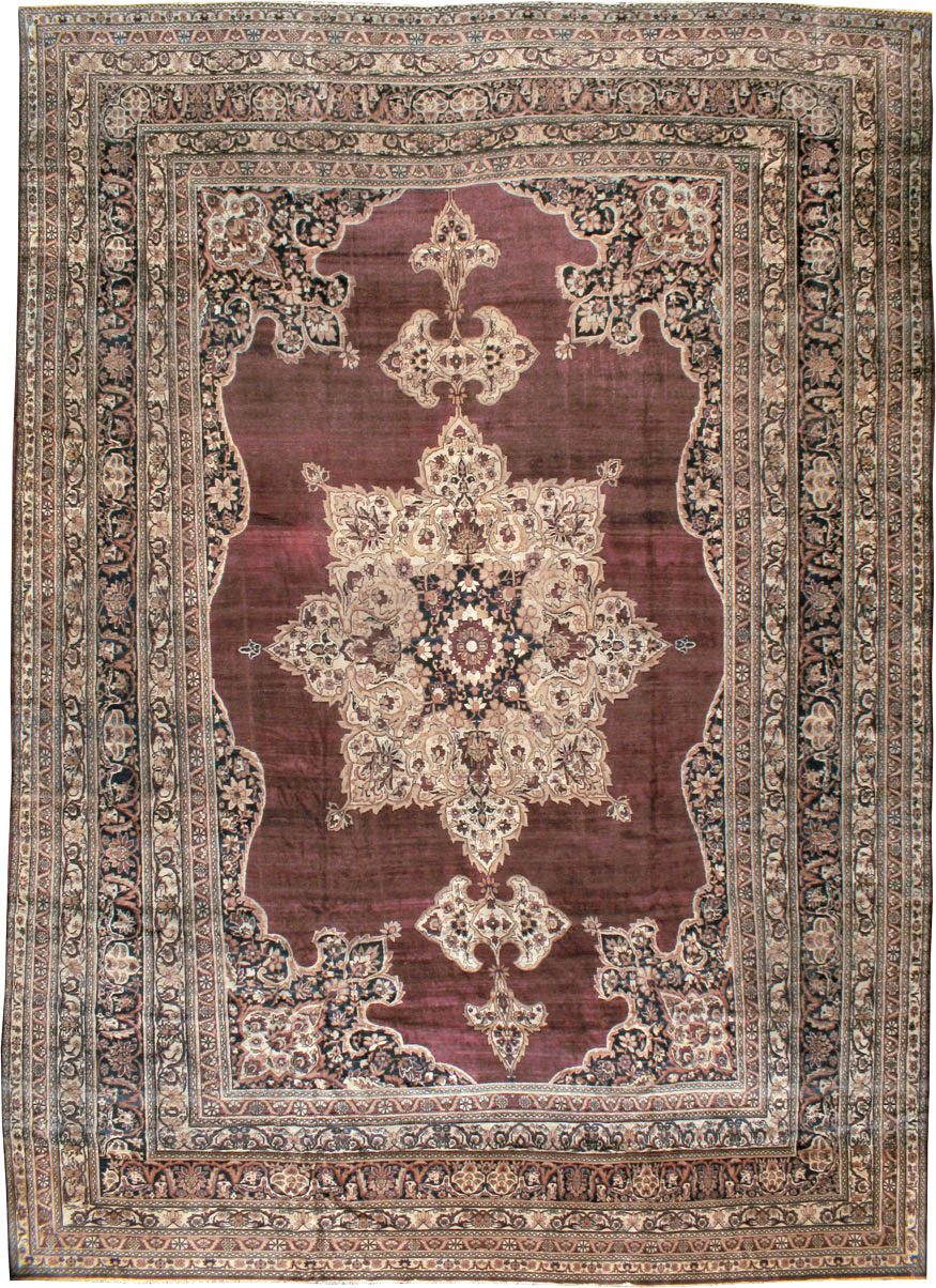 Antique Persian Lavar Kerman Carpet, No.18494 - Gss