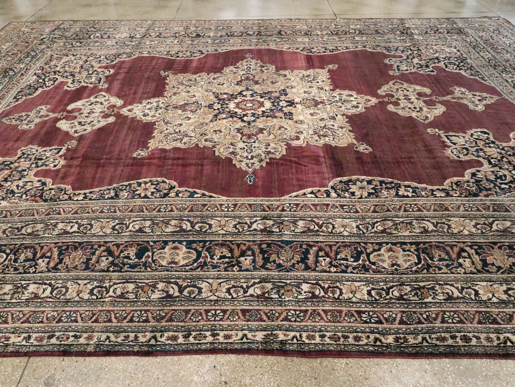 Antique Persian Lavar Kerman Carpet, No.18494 - Gss