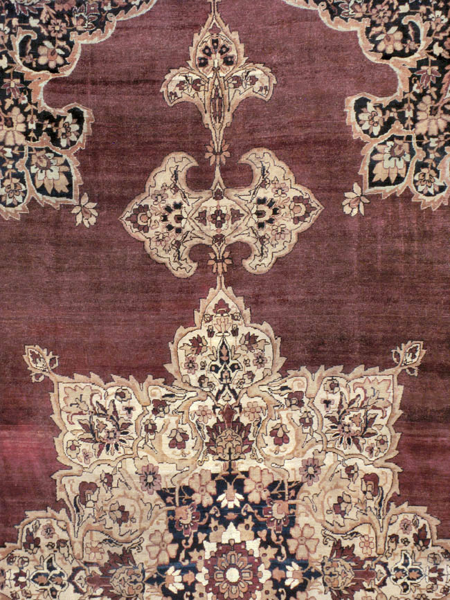 Antique Persian Lavar Kerman Carpet, No.18494 - Gss