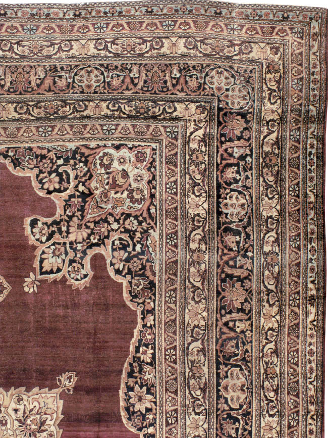 Antique Persian Lavar Kerman Carpet, No.18494 - Gss