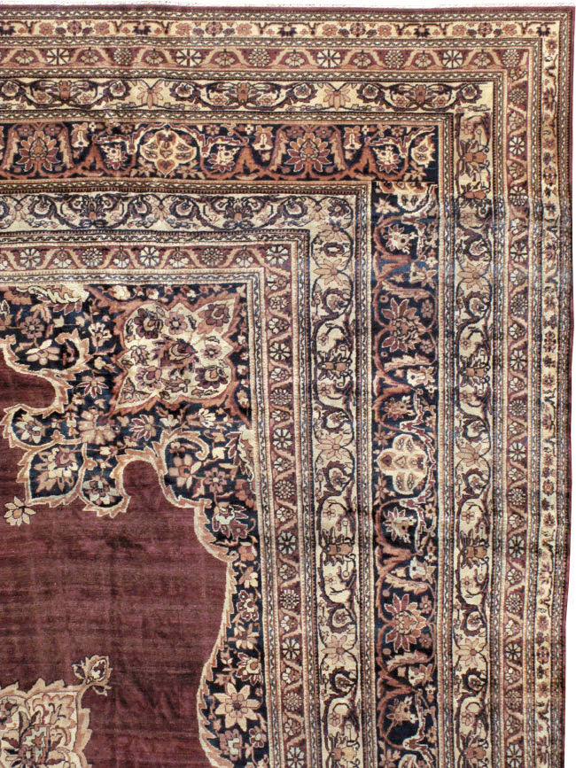 Antique Persian Lavar Kerman Carpet, No.18494 - Gss
