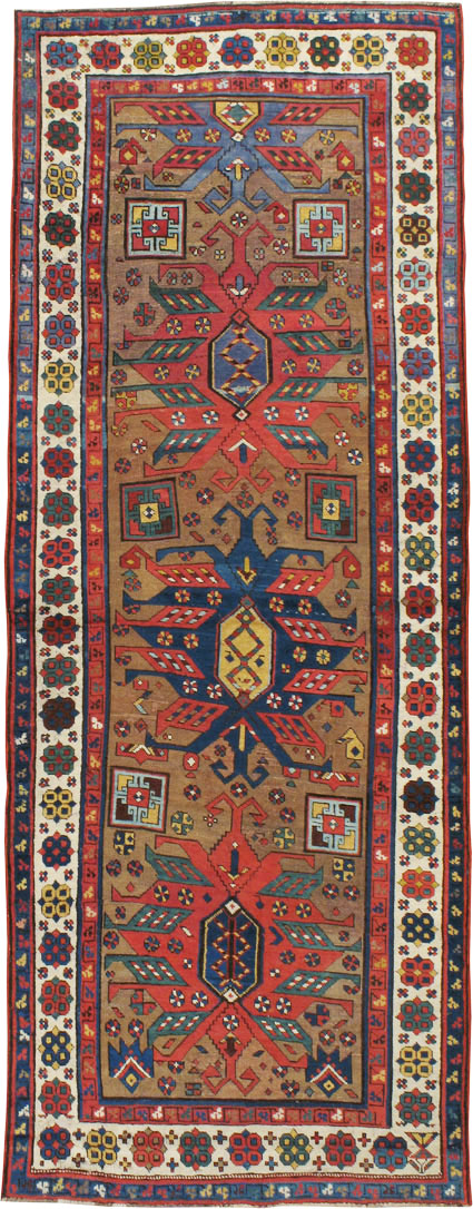 Antique Caucasian Kazak Rug, No.18514 - Gss