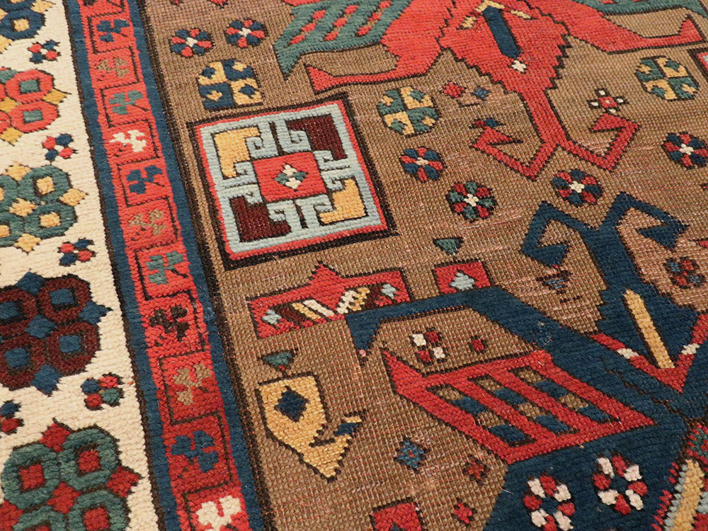 Antique Caucasian Kazak Rug, No.18514 - Gss