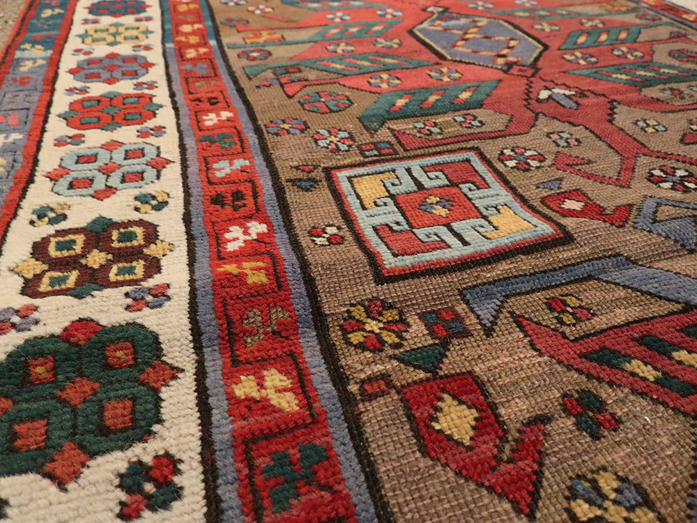 Antique Caucasian Kazak Rug, No.18514 - Gss