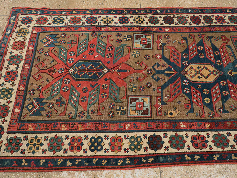 Antique Caucasian Kazak Rug, No.18514 - Gss