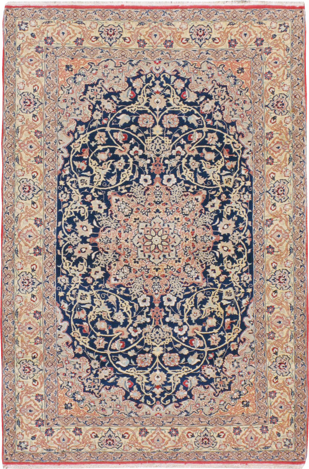 Vintage Persian Nain Rug, No.18527 - Gss