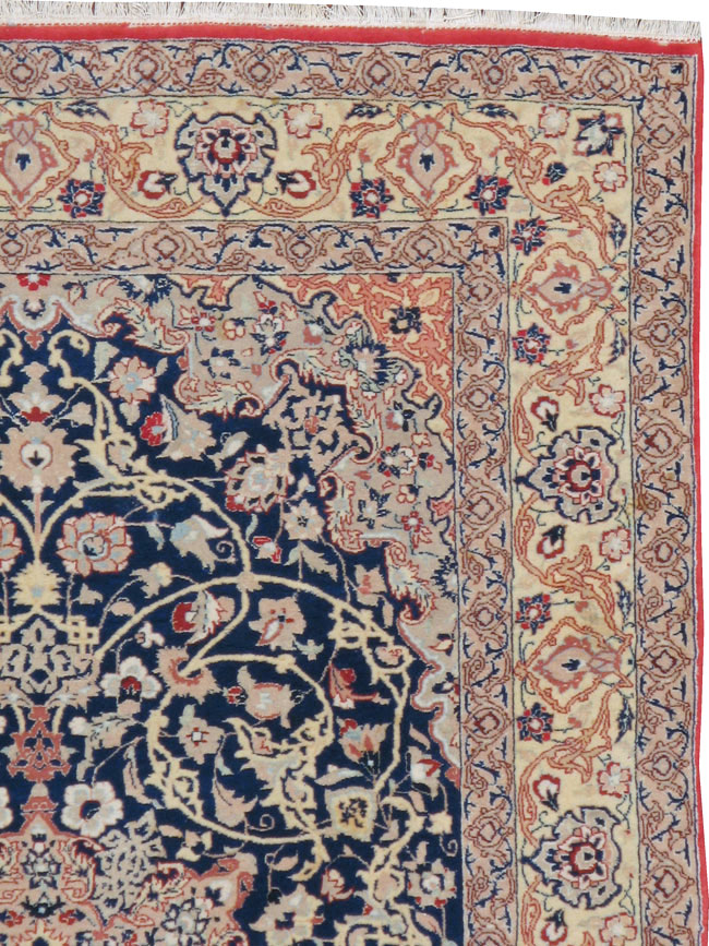 Vintage Persian Nain Rug, No.18527 - Gss