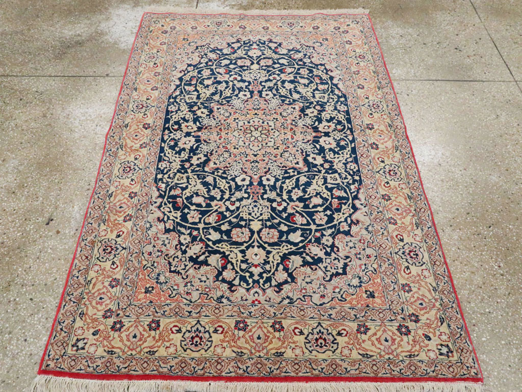 Vintage Persian Nain Rug, No.18527 - Gss