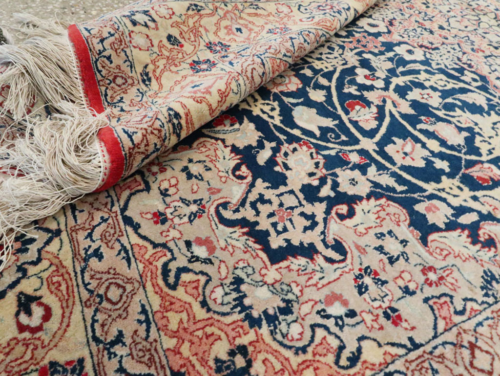 Vintage Persian Nain Rug, No.18527 - Gss