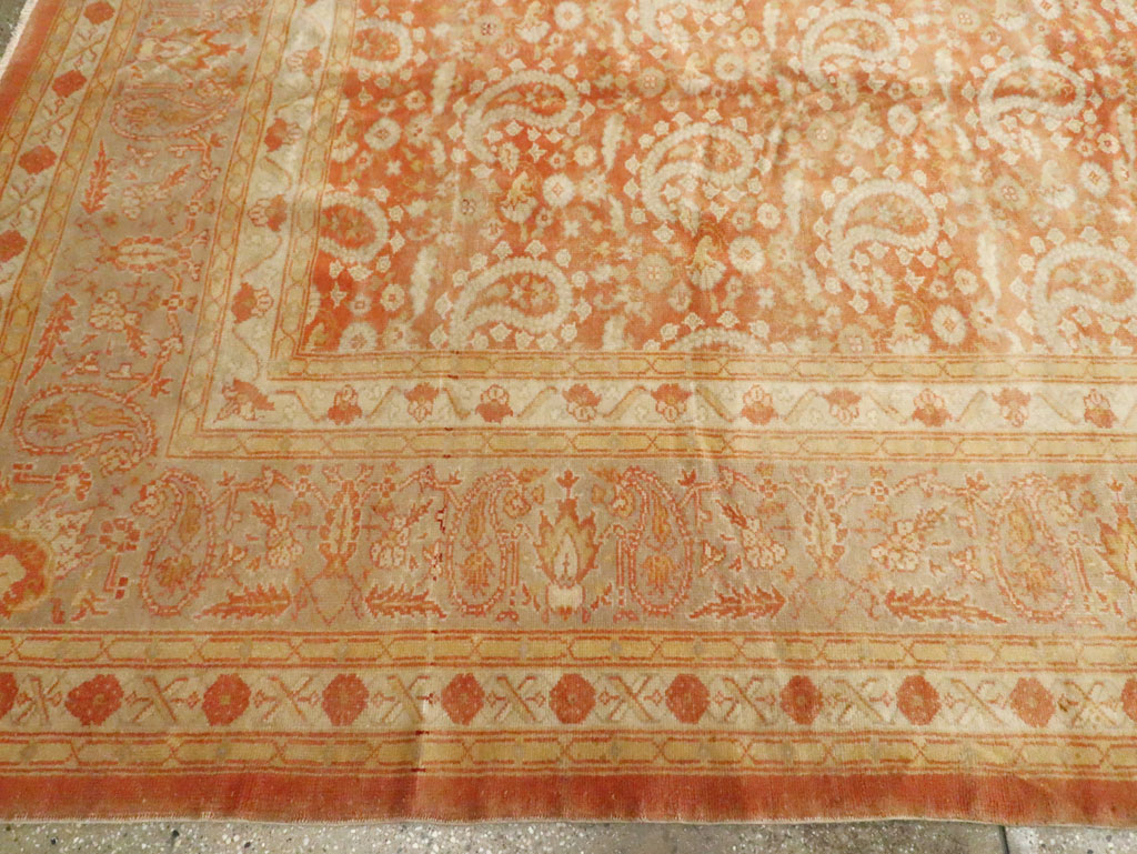 Antique Turkish Oushak Carpet, No.18569 - Gss