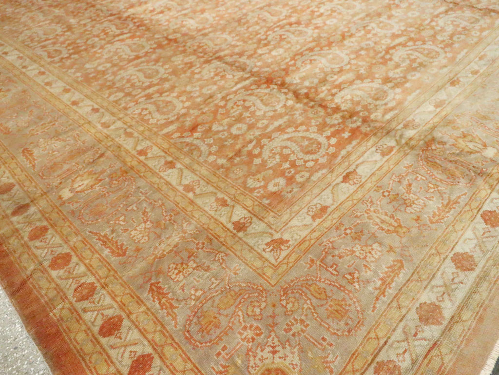 Antique Turkish Oushak Carpet, No.18569 - Gss