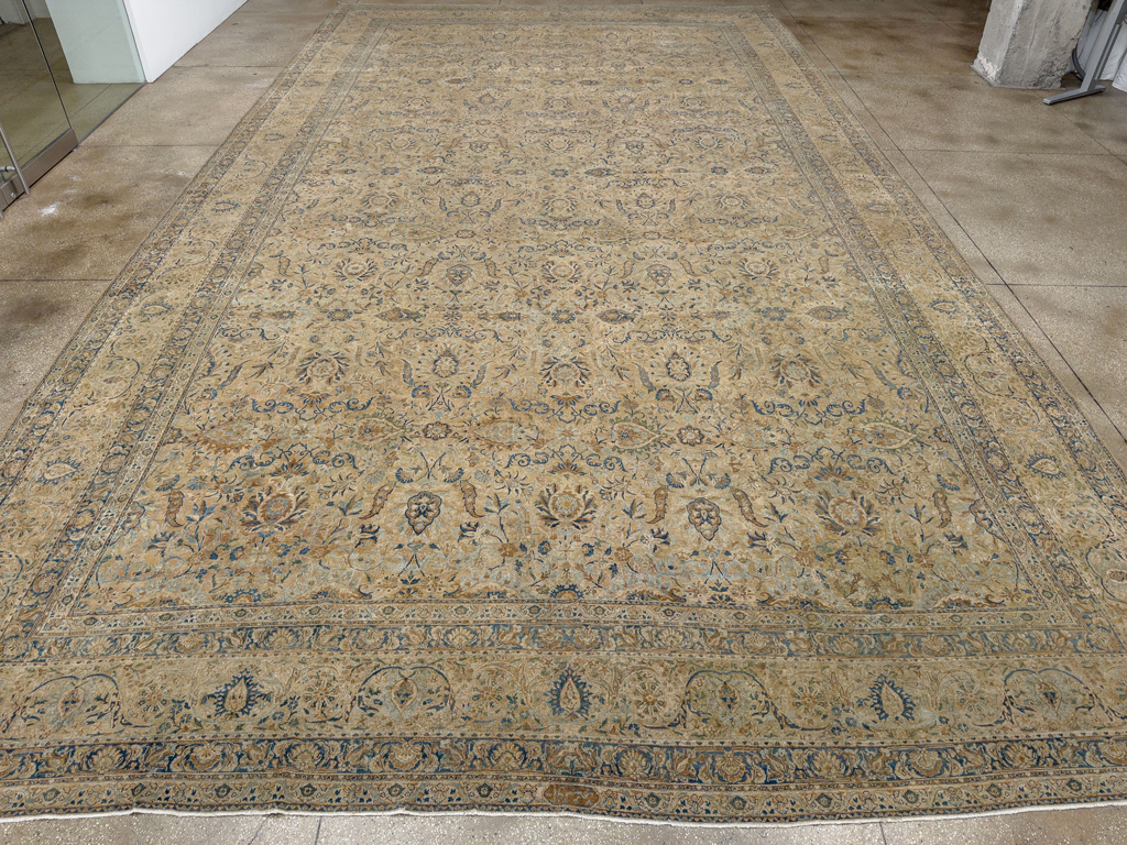 Antique Persian Lavar Kerman Oversize Carpet, No.18592 - Gss