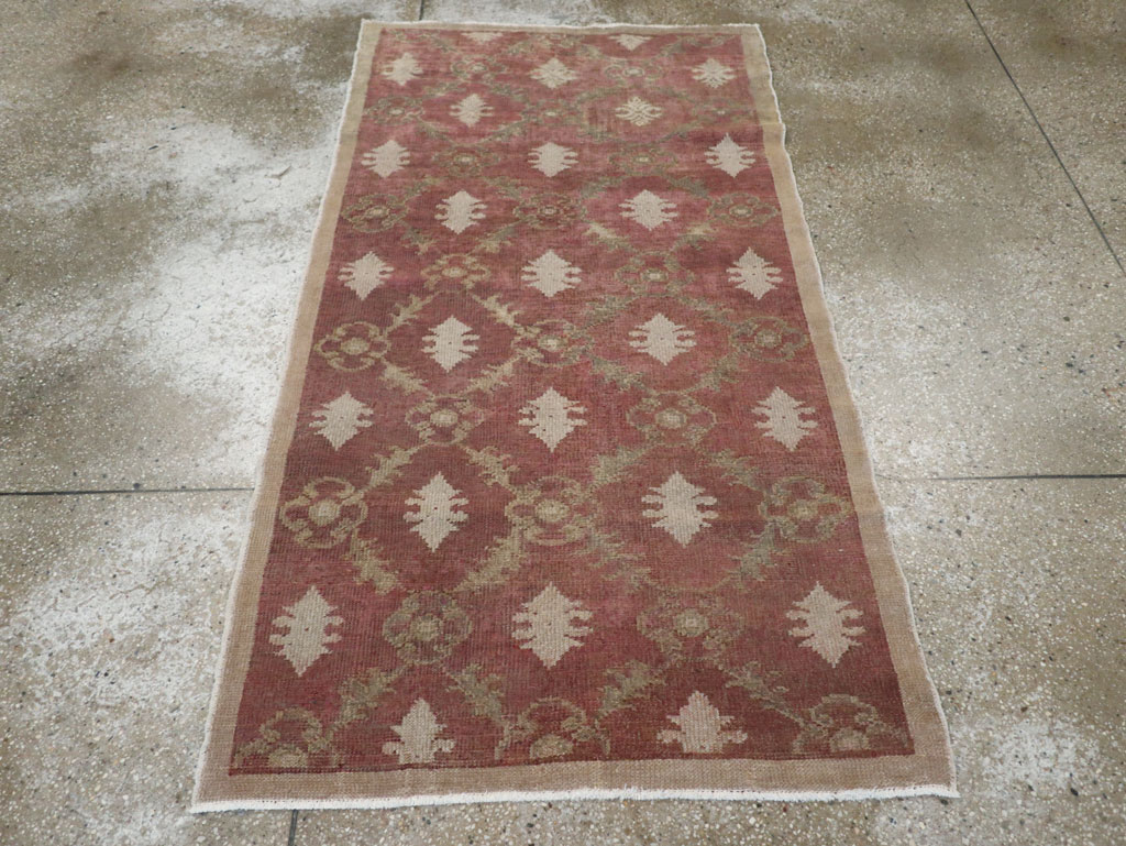 Vintage Turkish Anatolian Throw Rug, No.18618 - Gss