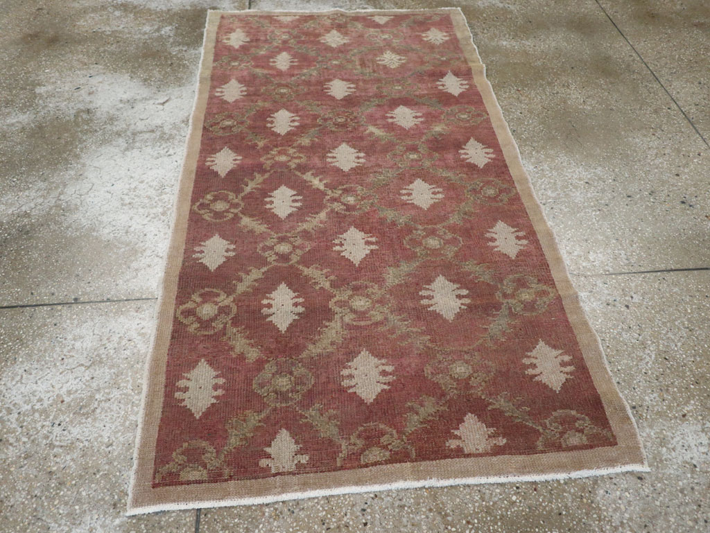 Vintage Turkish Anatolian Throw Rug, No.18618 - Gss