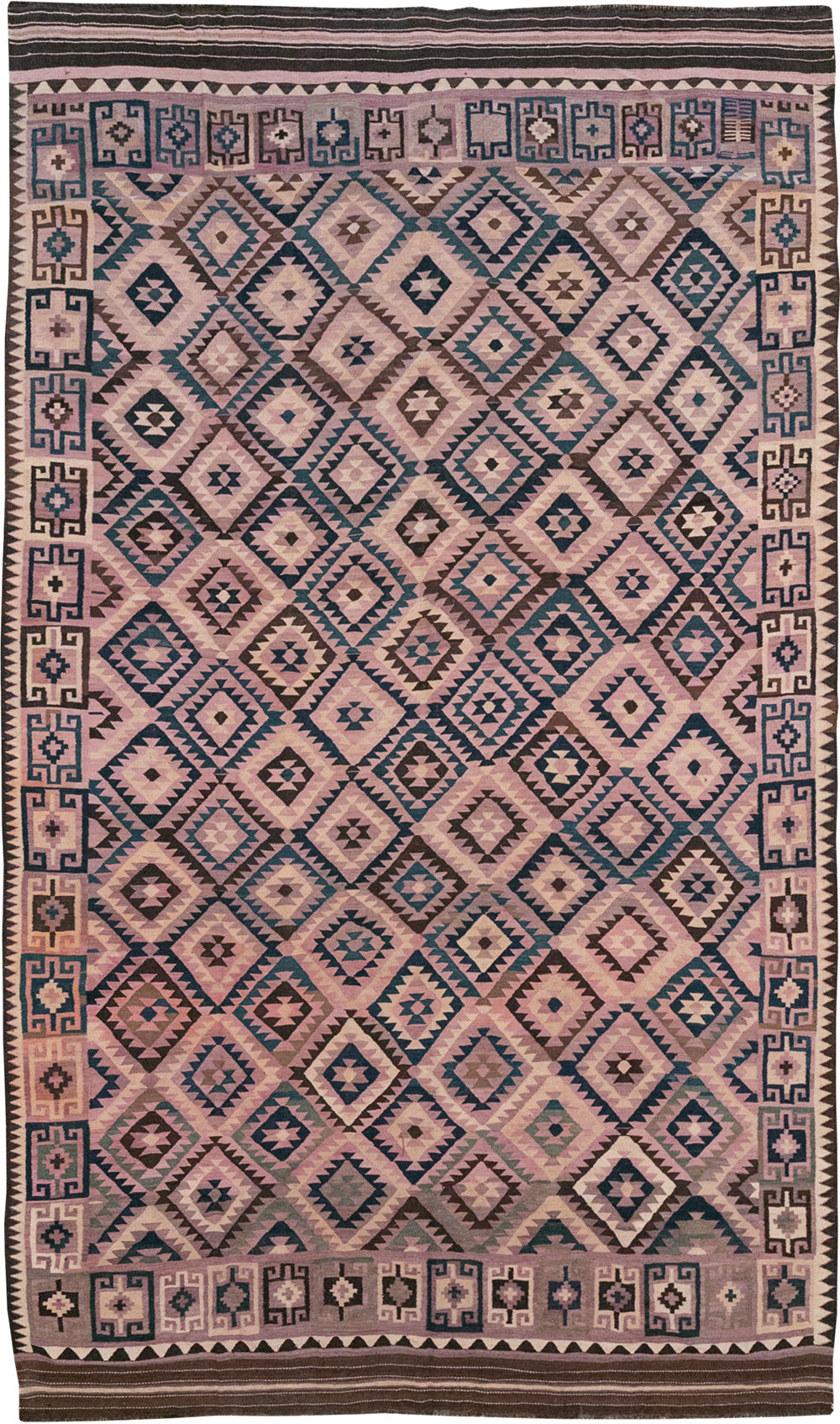 Vintage Afghan Flatweave Kilim Large Carpet, No.18645 - Gss