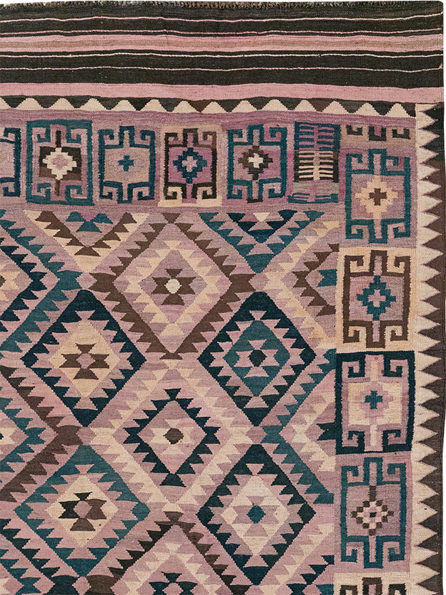 Vintage Afghan Flatweave Kilim Large Carpet, No.18645 - Gss