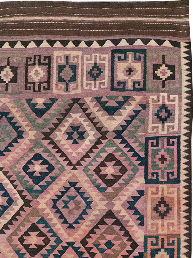 Vintage Afghan Flatweave Kilim Large Carpet, No.18645 - Gss