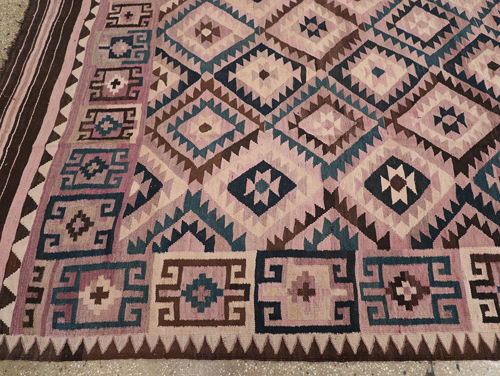 Vintage Afghan Flatweave Kilim Large Carpet, No.18645 - Gss