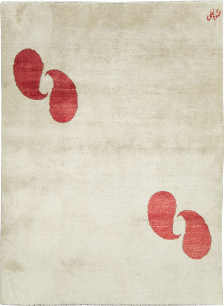 Vintage Persian Mashad Deco Style Rug (Pair: 1 of 2), No.18666 - Gss