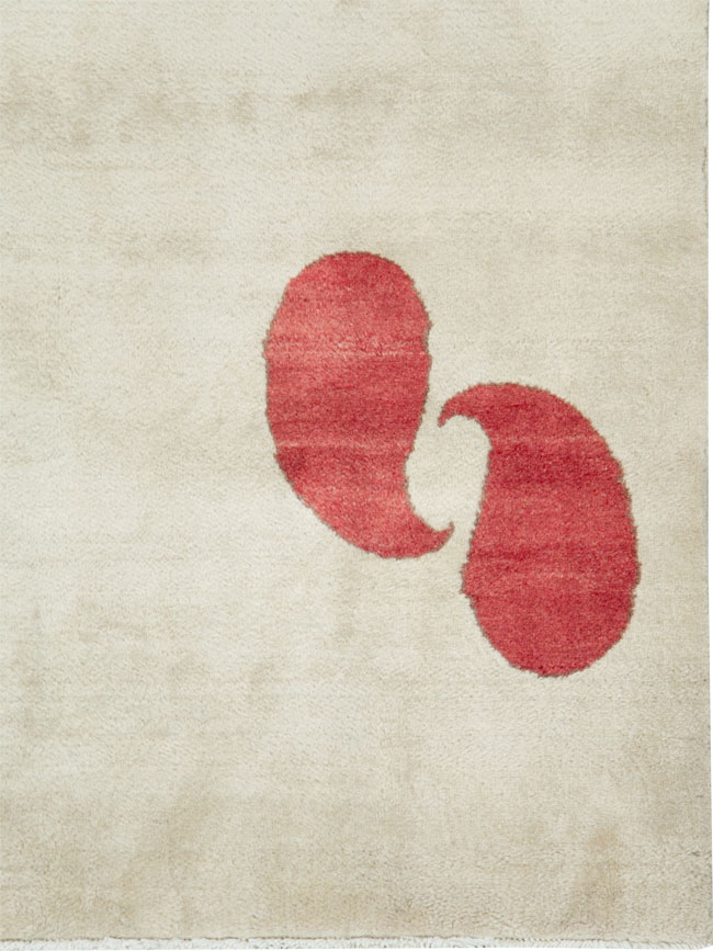 Vintage Persian Mashad Deco Style Rug (Pair: 1 of 2), No.18666 - Gss