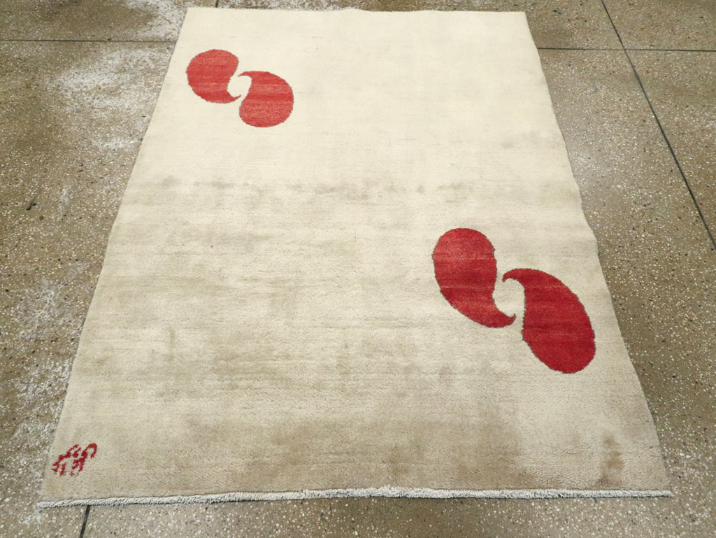 Vintage Persian Mashad Deco Style Rug (Pair: 1 of 2), No.18666 - Gss