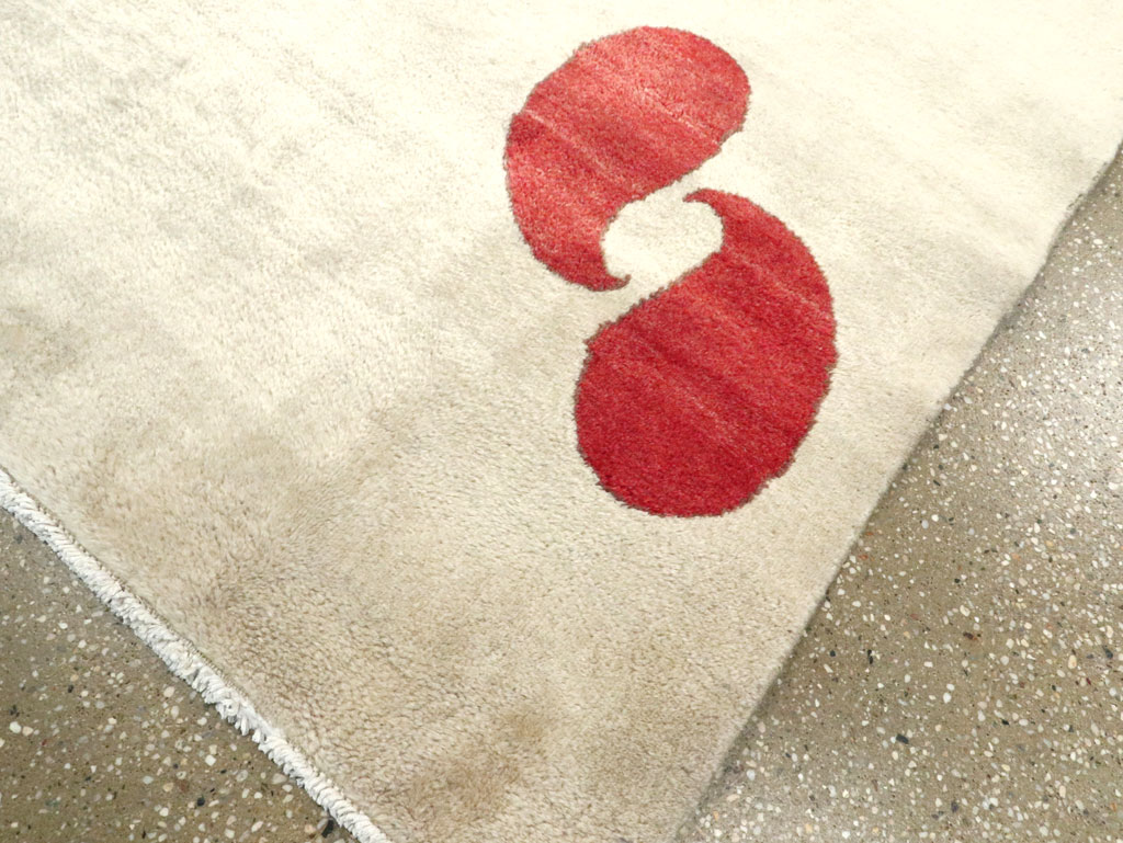 Vintage Persian Mashad Deco Style Rug (Pair: 1 of 2), No.18666 - Gss