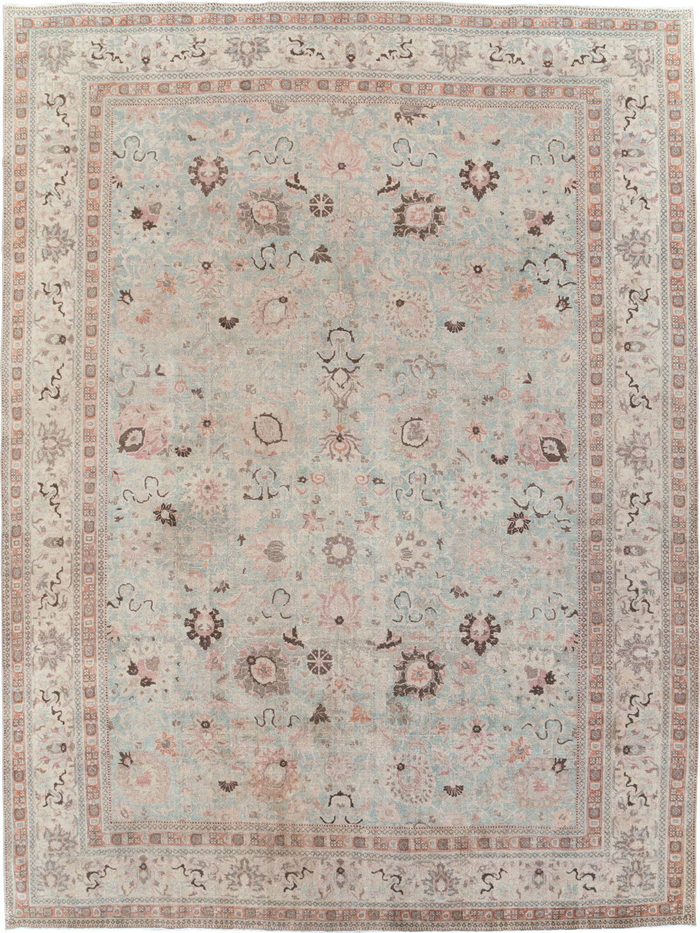 Antique Persian Tabriz Room Size Carpet, No.18667 - Gss
