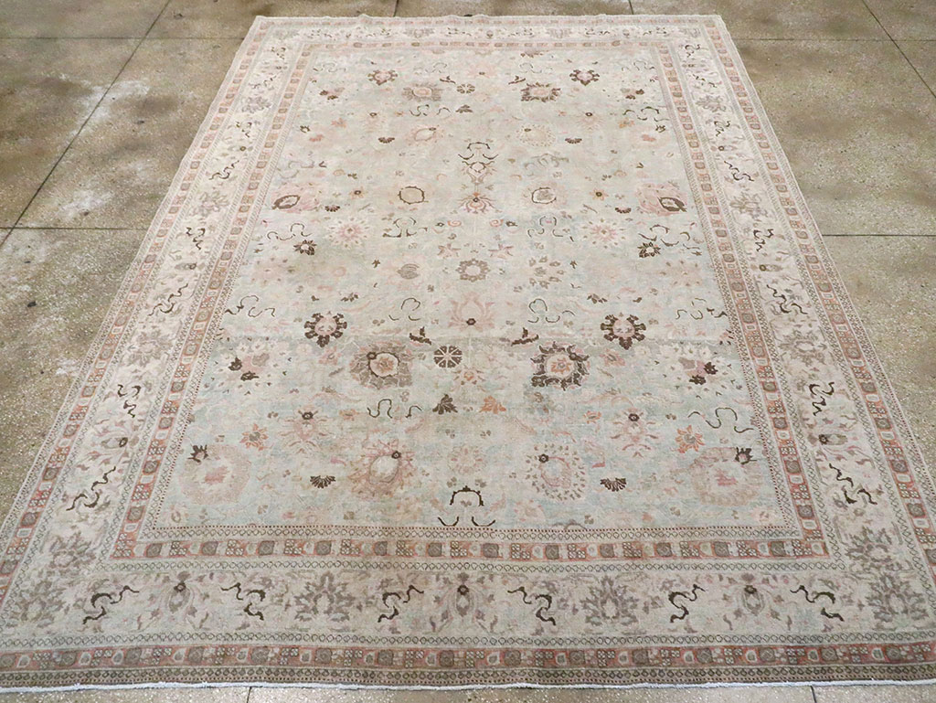 Antique Persian Tabriz Room Size Carpet, No.18667 - Gss
