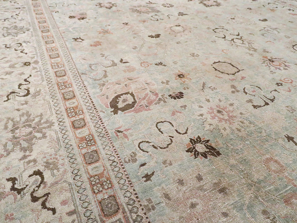 Antique Persian Tabriz Room Size Carpet, No.18667 - Gss