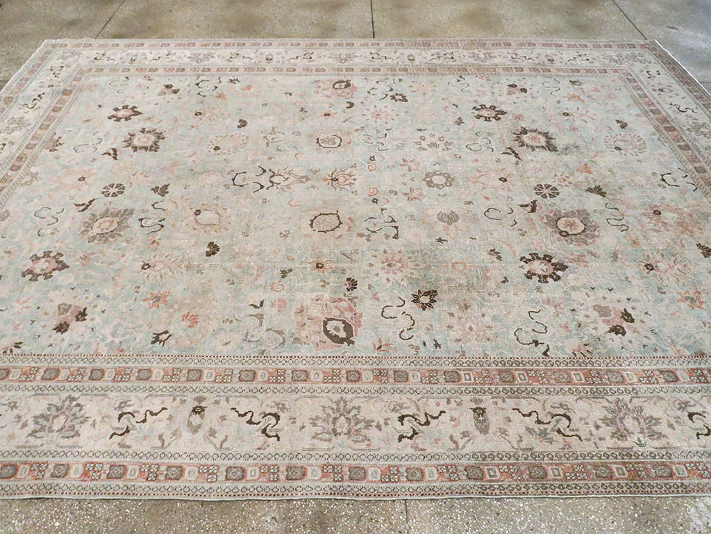 Antique Persian Tabriz Room Size Carpet, No.18667 - Gss