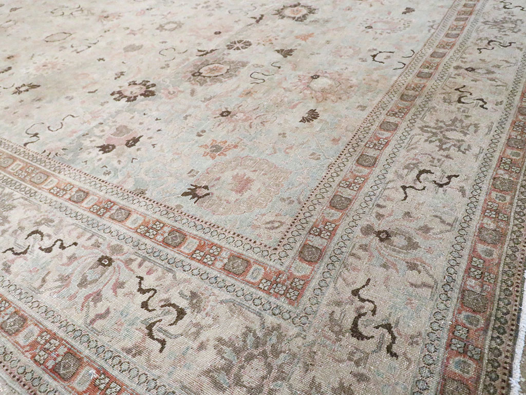 Antique Persian Tabriz Room Size Carpet, No.18667 - Gss